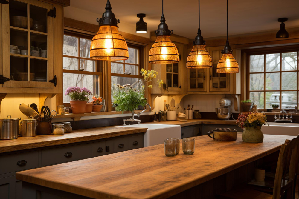 Modern Kitchen Designs ideas with Vintage Light Decor